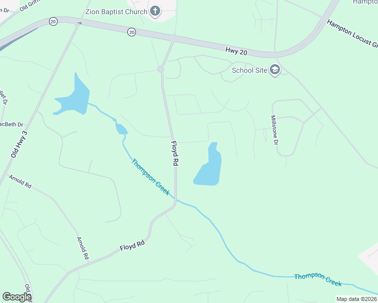 map of restaurants, bars, coffee shops, grocery stores, and more near 111 Floyd Road in Hampton