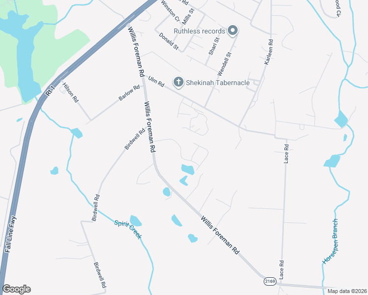 map of restaurants, bars, coffee shops, grocery stores, and more near 3017 Spring Creek Road in Hephzibah