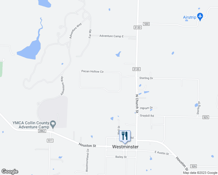 map of restaurants, bars, coffee shops, grocery stores, and more near 349 Pecan Hollow Circle in Anna