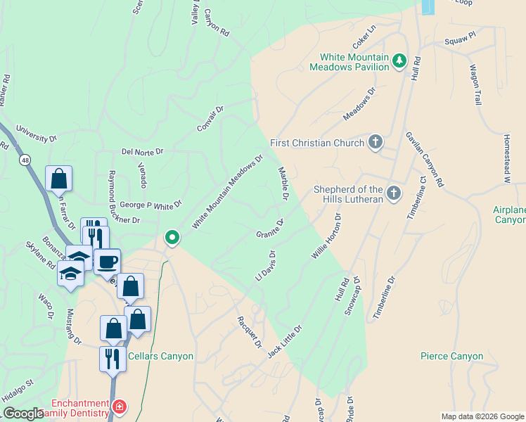 map of restaurants, bars, coffee shops, grocery stores, and more near 201 Coal Drive in Ruidoso