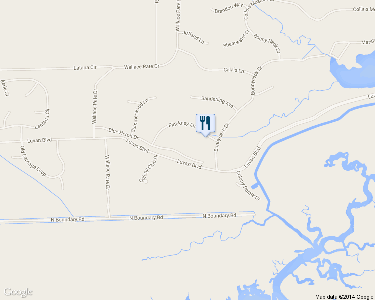 map of restaurants, bars, coffee shops, grocery stores, and more near 469 Blue Heron Dr in Georgetown