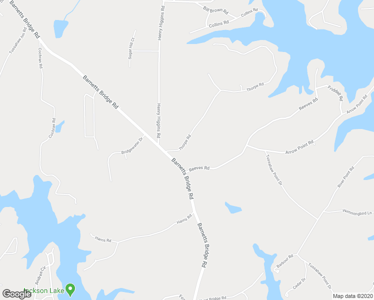 map of restaurants, bars, coffee shops, grocery stores, and more near 170 Thorpe Road in Jackson