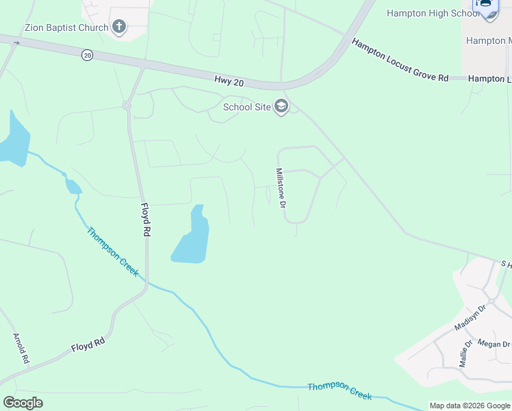 map of restaurants, bars, coffee shops, grocery stores, and more near 1422 Stone Ridge Court in Hampton