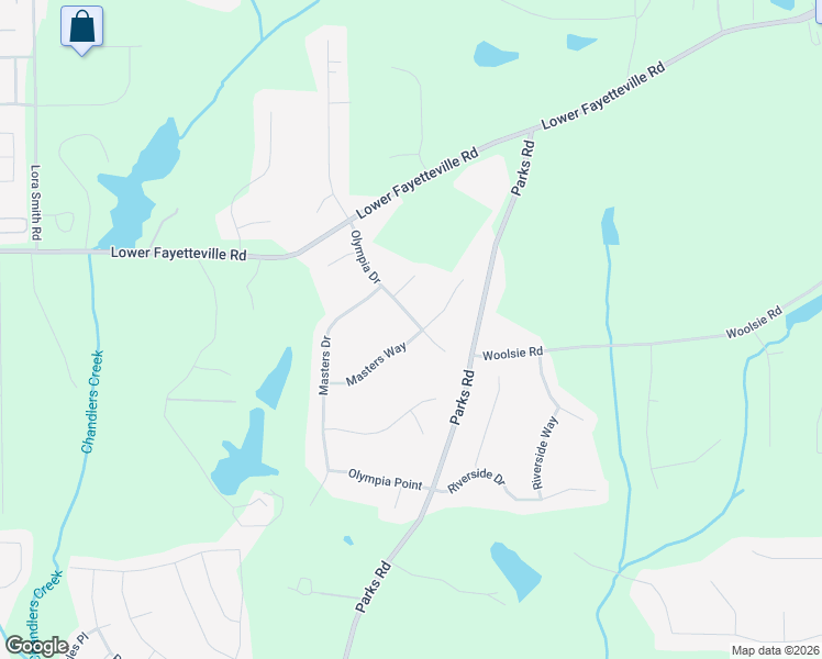 map of restaurants, bars, coffee shops, grocery stores, and more near 13 Masters Way in Newnan
