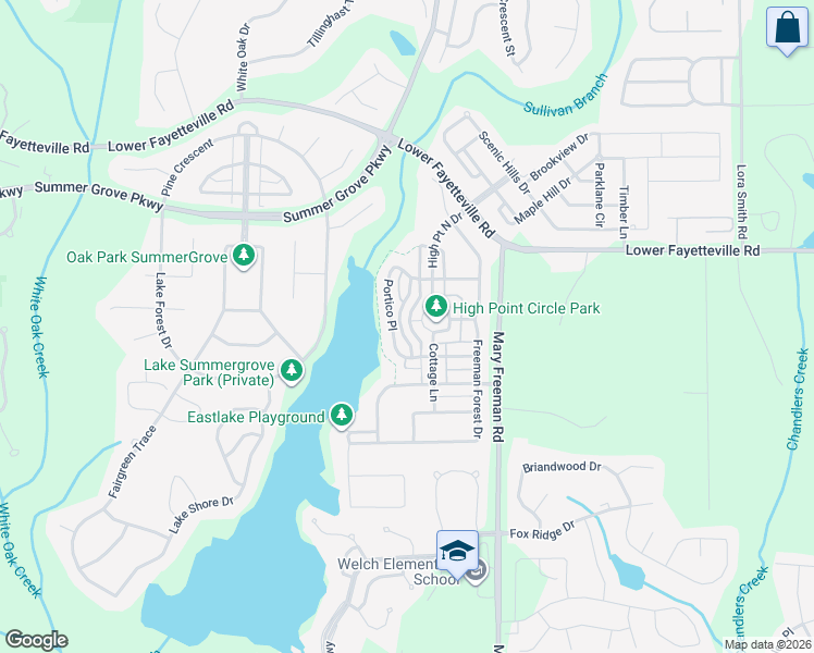 map of restaurants, bars, coffee shops, grocery stores, and more near 29 Corbel Way in Newnan