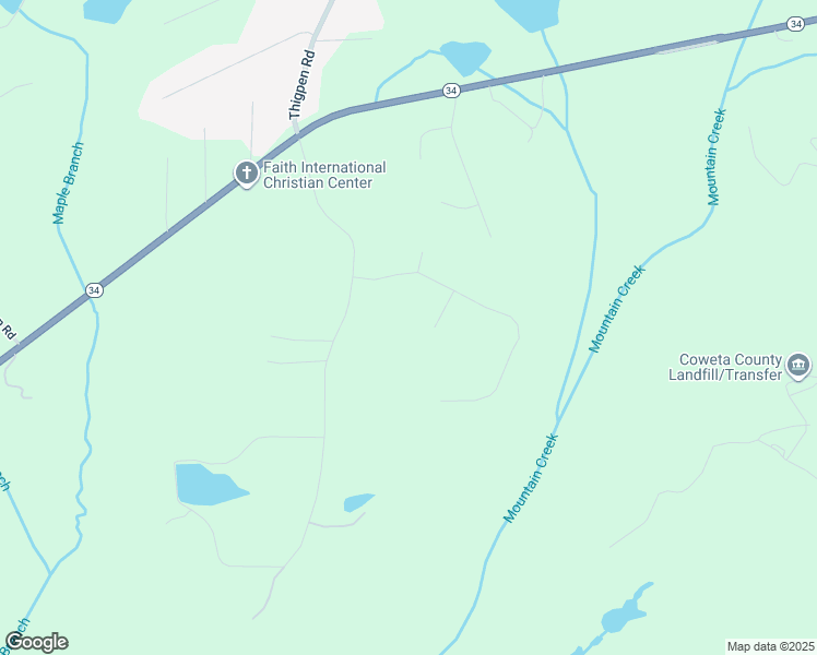 map of restaurants, bars, coffee shops, grocery stores, and more near 49 Sunshine Court in Newnan