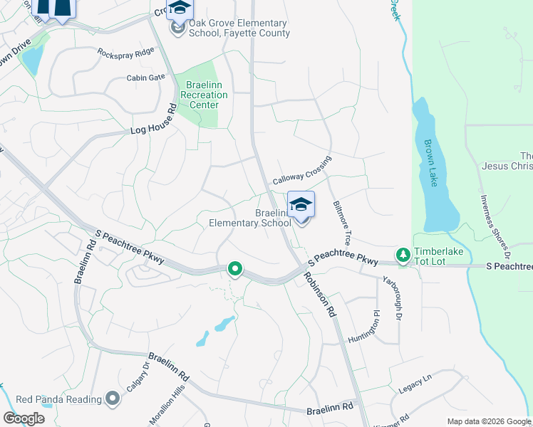 map of restaurants, bars, coffee shops, grocery stores, and more near 307 Korinna Court in Peachtree City