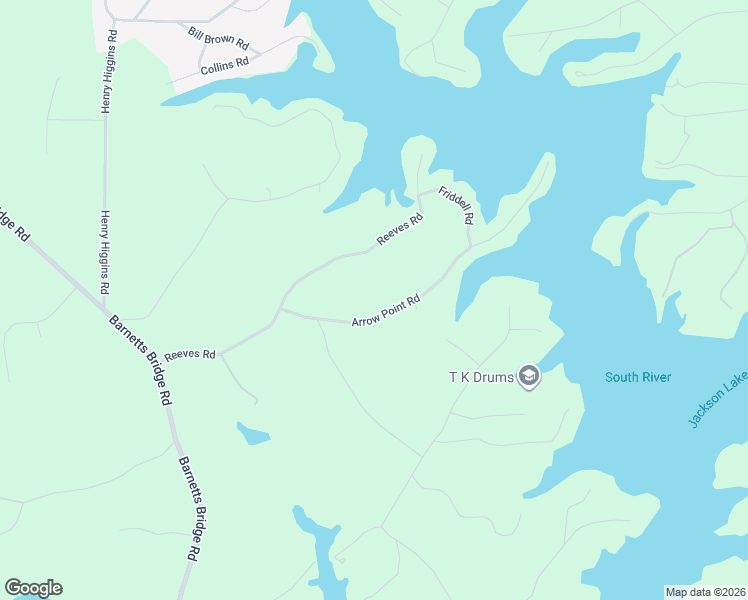 map of restaurants, bars, coffee shops, grocery stores, and more near 155 Arrow Point Road in Jackson