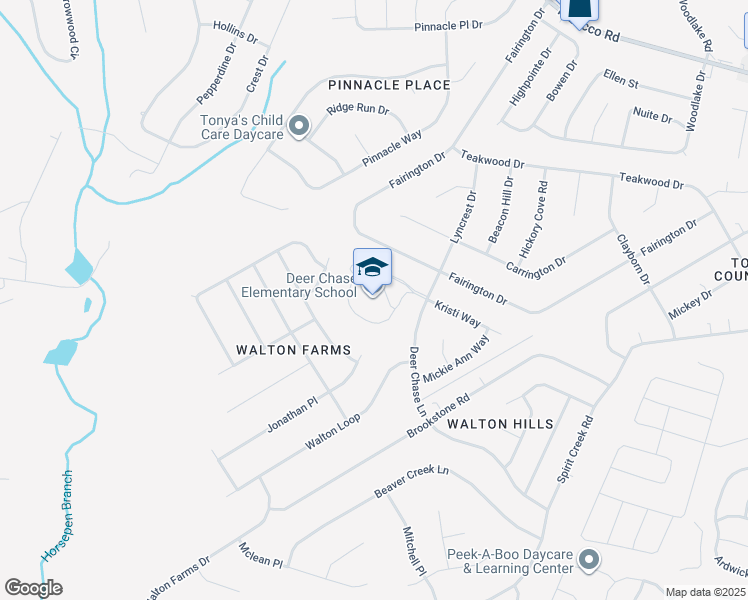 map of restaurants, bars, coffee shops, grocery stores, and more near 1780 Deer Chase Lane in Hephzibah