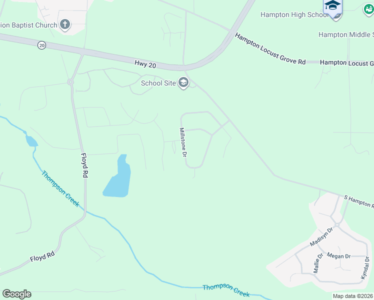 map of restaurants, bars, coffee shops, grocery stores, and more near 266 Millstone Drive in Hampton