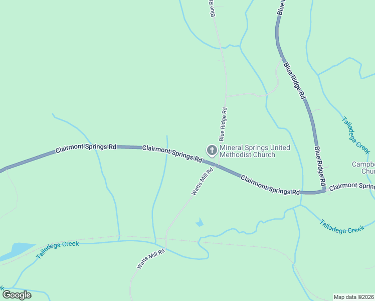 map of restaurants, bars, coffee shops, grocery stores, and more near 6863 Clairmont Springs Road in Lineville