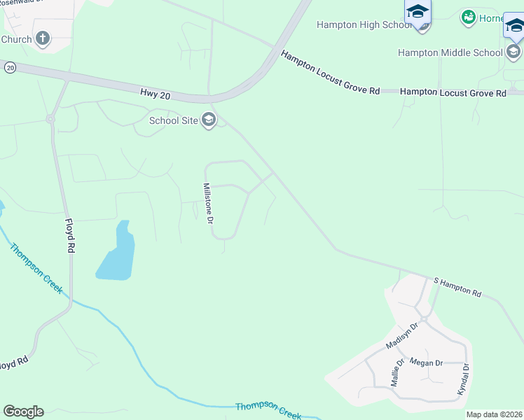 map of restaurants, bars, coffee shops, grocery stores, and more near 352 Cobblestone Court in Hampton