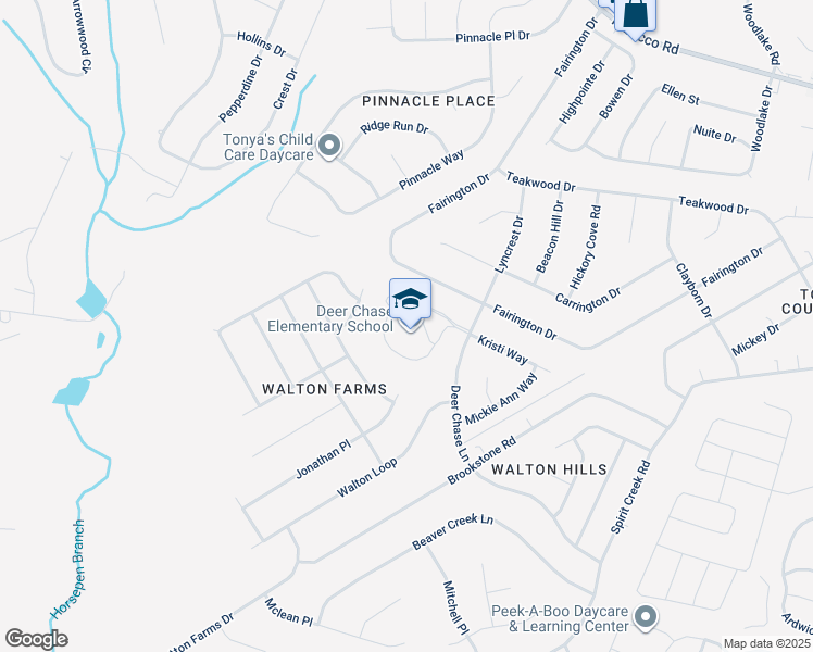 map of restaurants, bars, coffee shops, grocery stores, and more near 1780 Deer Chase Lane in Hephzibah