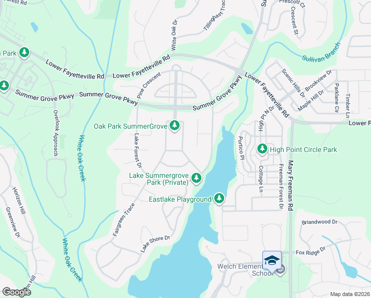 map of restaurants, bars, coffee shops, grocery stores, and more near 133 Oak Park Square in Newnan