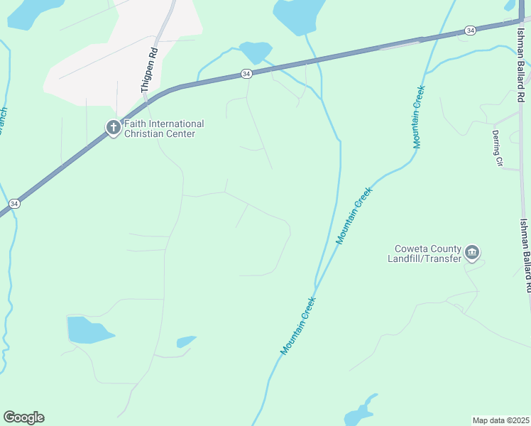 map of restaurants, bars, coffee shops, grocery stores, and more near 172 Sunset Ridge Drive in Newnan