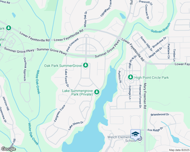 map of restaurants, bars, coffee shops, grocery stores, and more near 6 Hidden Woods Lane in Newnan