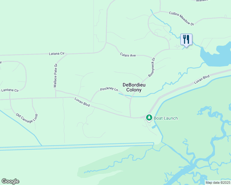 map of restaurants, bars, coffee shops, grocery stores, and more near 250 Pinckney Lane in Georgetown
