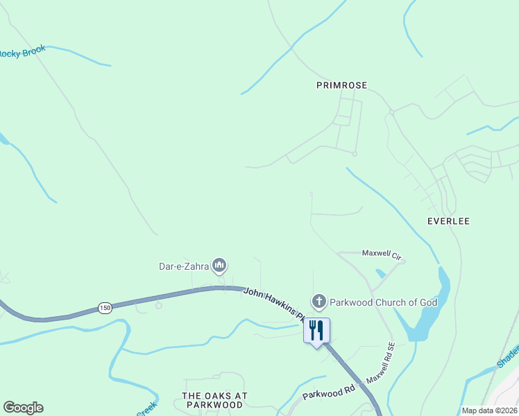 map of restaurants, bars, coffee shops, grocery stores, and more near 461 Maxwell Road Southeast in Bessemer