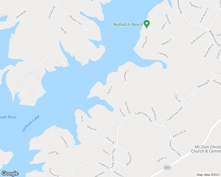 map of restaurants, bars, coffee shops, grocery stores, and more near 91 Parrot Court in Monticello