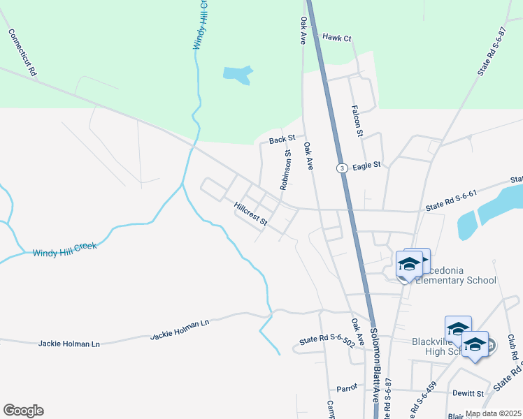 map of restaurants, bars, coffee shops, grocery stores, and more near 43 State Road S-6-928 in Blackville