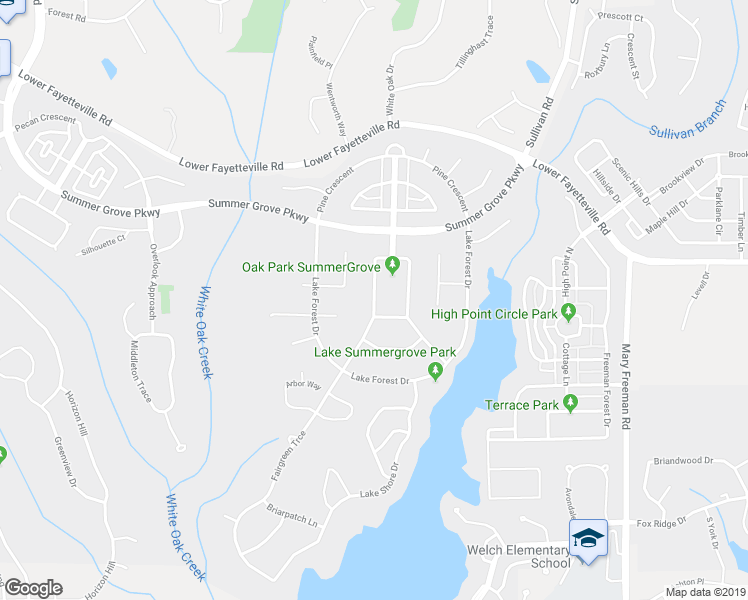 map of restaurants, bars, coffee shops, grocery stores, and more near 70 Oak Park Square in Newnan
