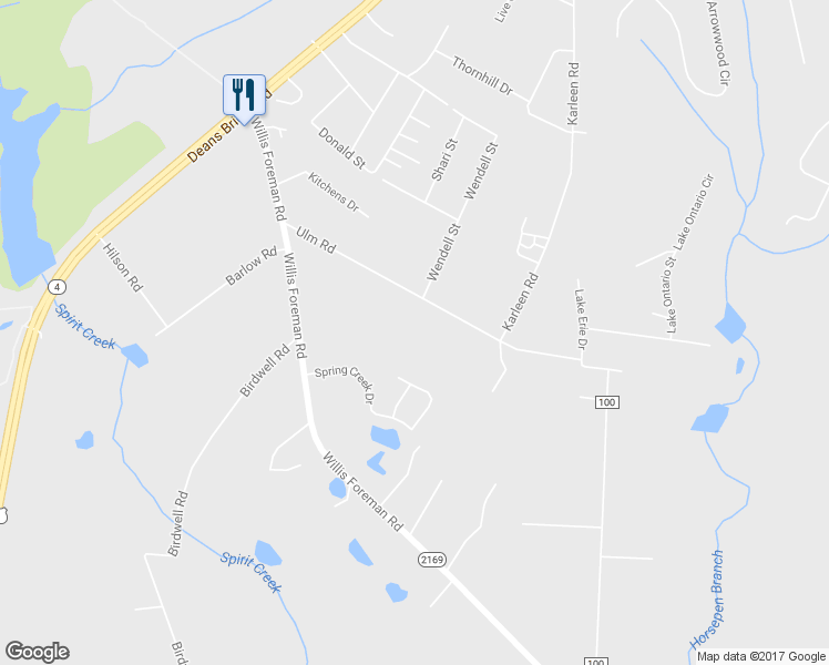map of restaurants, bars, coffee shops, grocery stores, and more near 2964 Ulm Road in Hephzibah