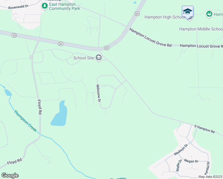 map of restaurants, bars, coffee shops, grocery stores, and more near 316 Stoneridge Trail in Hampton