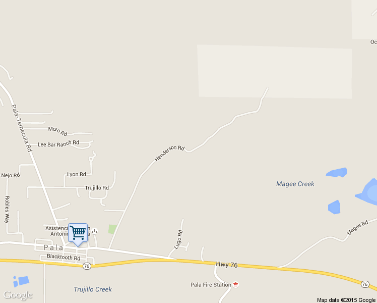 map of restaurants, bars, coffee shops, grocery stores, and more near Henderson Road in Pala