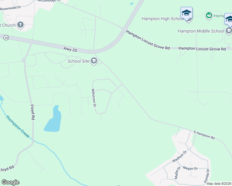 map of restaurants, bars, coffee shops, grocery stores, and more near 327 Millstone Dr in Hampton