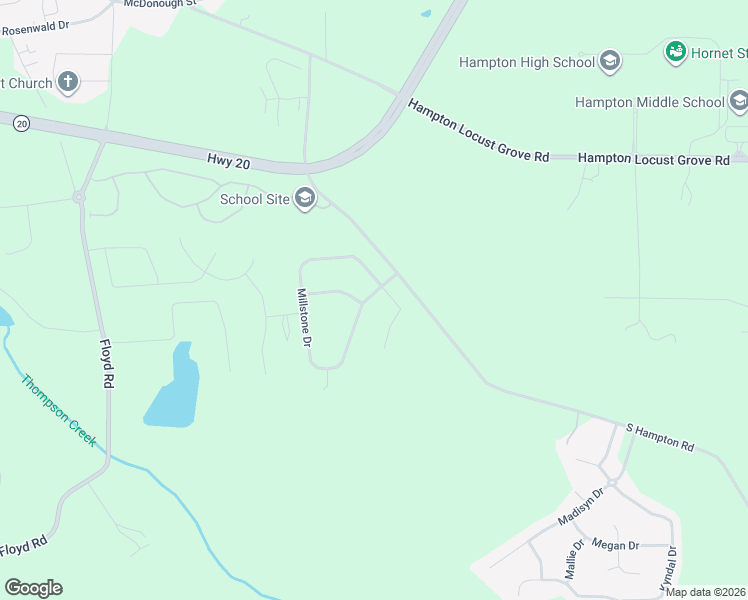 map of restaurants, bars, coffee shops, grocery stores, and more near 327 Millstone Drive in Hampton