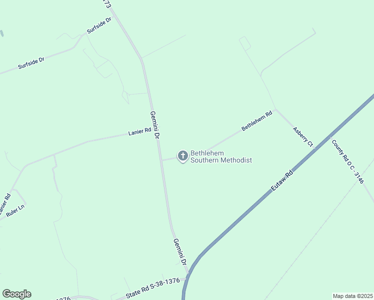 map of restaurants, bars, coffee shops, grocery stores, and more near 237 Bethlehem Road in Holly Hill