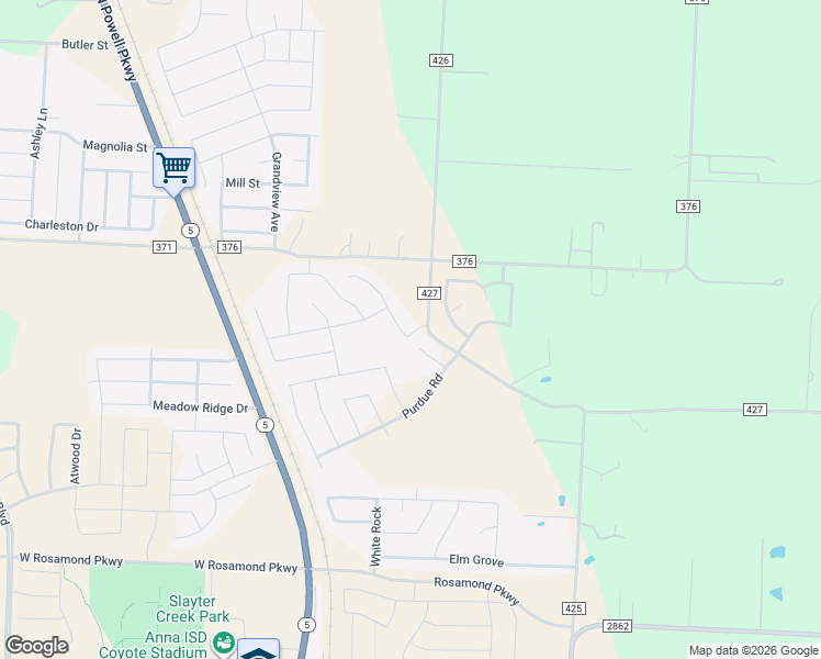 map of restaurants, bars, coffee shops, grocery stores, and more near 328 Desco Street in Anna