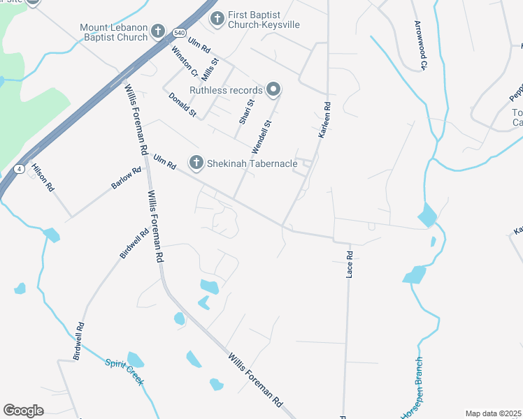 map of restaurants, bars, coffee shops, grocery stores, and more near 2935 Ulm Road in Hephzibah