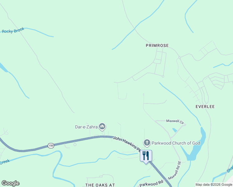 map of restaurants, bars, coffee shops, grocery stores, and more near 461 Maxwell Road Southeast in Bessemer