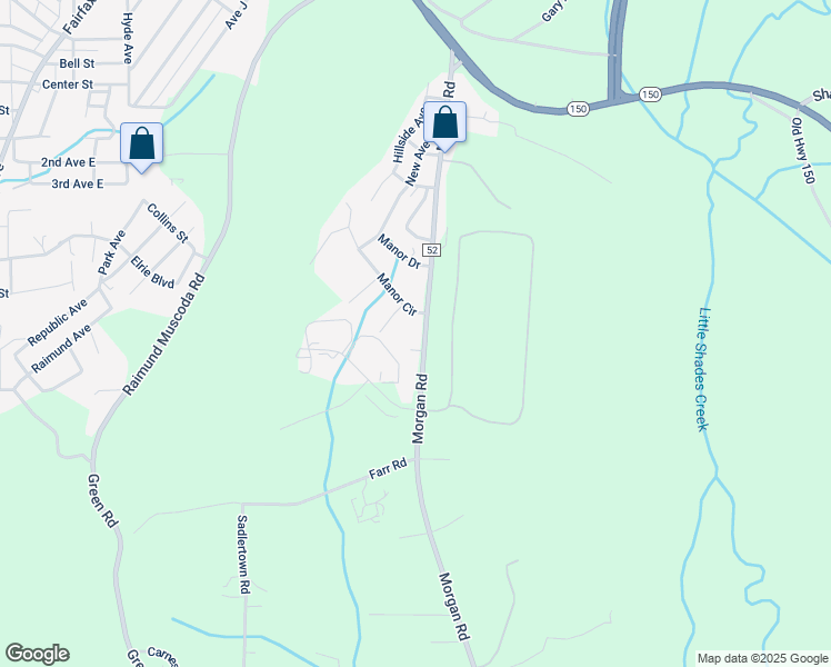 map of restaurants, bars, coffee shops, grocery stores, and more near 80 Morgan Road Southeast in Bessemer