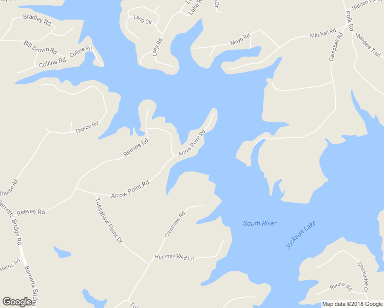 map of restaurants, bars, coffee shops, grocery stores, and more near 230 Arrow Point Road in Jackson