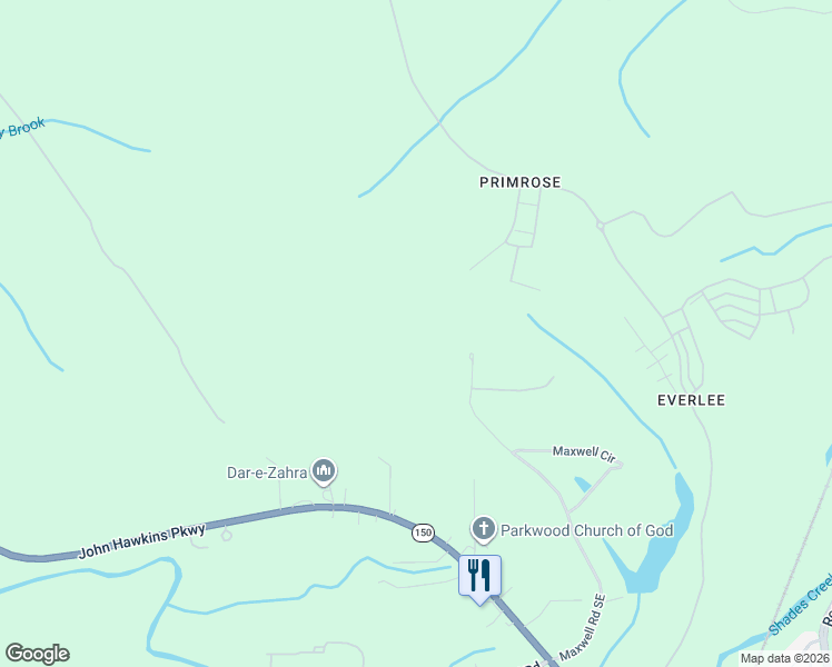 map of restaurants, bars, coffee shops, grocery stores, and more near 441 Maxwell Road Southeast in Bessemer