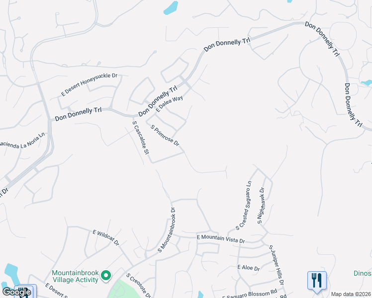 map of restaurants, bars, coffee shops, grocery stores, and more near 4591 South Primrose Drive in Gold Canyon