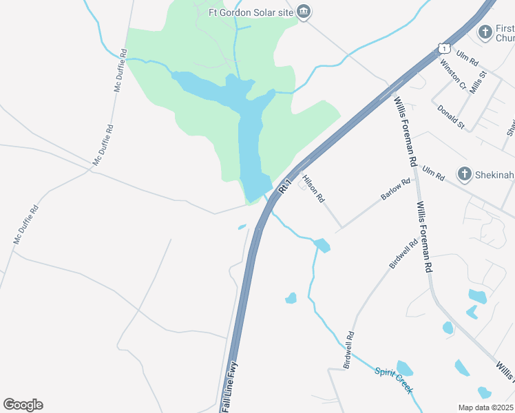 map of restaurants, bars, coffee shops, grocery stores, and more near 4105 Deans Bridge Road in Hephzibah