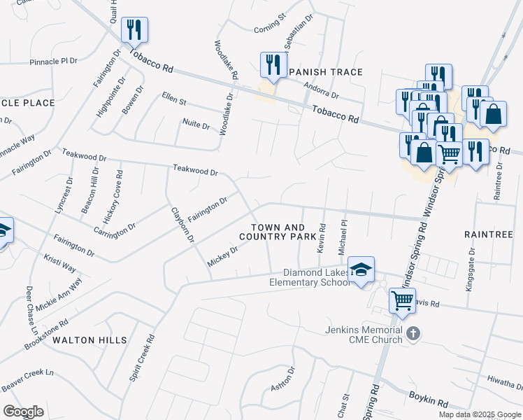 map of restaurants, bars, coffee shops, grocery stores, and more near 2550 Anthony Dejuan Parkway in Hephzibah
