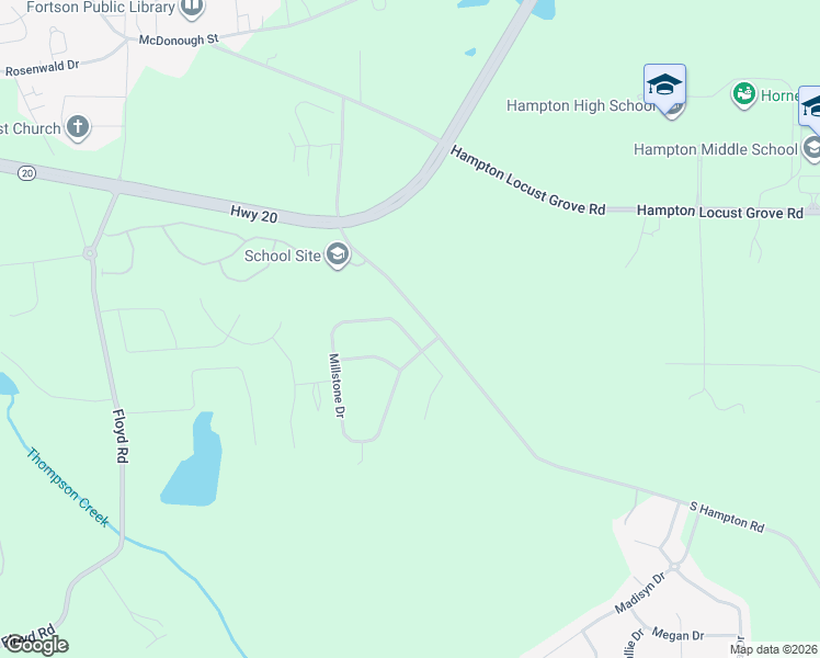 map of restaurants, bars, coffee shops, grocery stores, and more near 208 Millstone Drive in Hampton