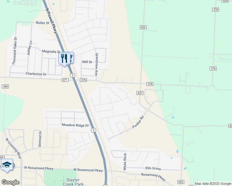 map of restaurants, bars, coffee shops, grocery stores, and more near 251 Cyrus Street in Anna
