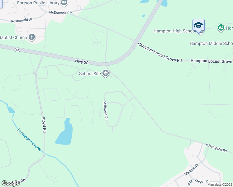 map of restaurants, bars, coffee shops, grocery stores, and more near 221 Millstone Drive in Hampton