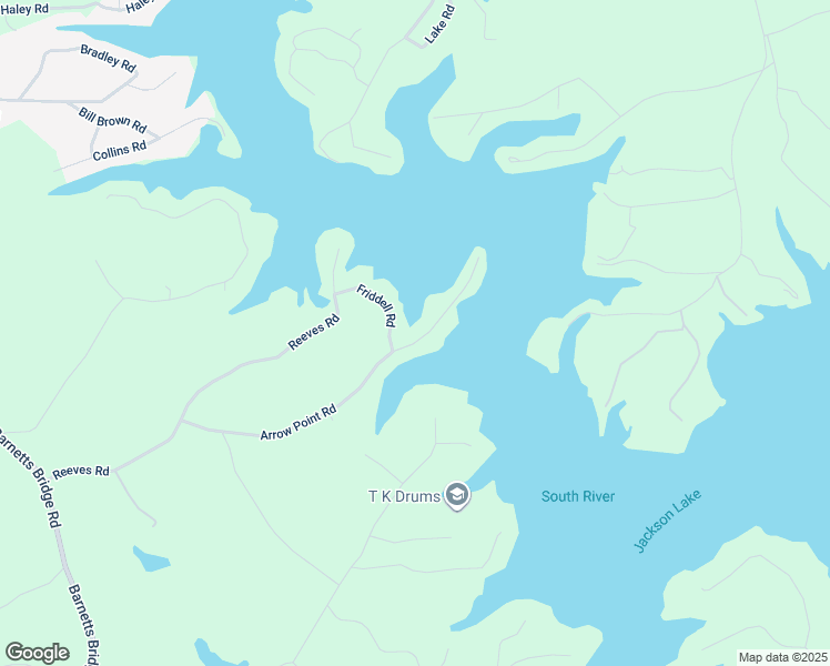 map of restaurants, bars, coffee shops, grocery stores, and more near 233 Arrow Point Road in Jackson