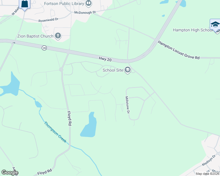 map of restaurants, bars, coffee shops, grocery stores, and more near 1184 Warm Spring Court in Hampton