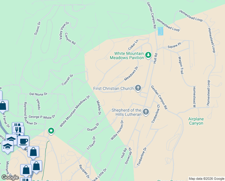 map of restaurants, bars, coffee shops, grocery stores, and more near 674-698 White Mountain Meadows Drive in Ruidoso