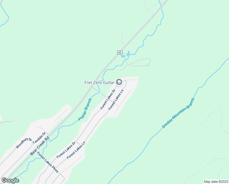 map of restaurants, bars, coffee shops, grocery stores, and more near 363 Forest Lakes Drive in Sterrett