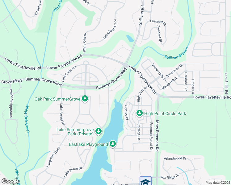 map of restaurants, bars, coffee shops, grocery stores, and more near 15 Spring Mist Court in Newnan