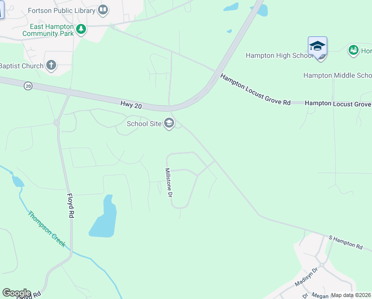 map of restaurants, bars, coffee shops, grocery stores, and more near 222 Millstone Drive in Hampton