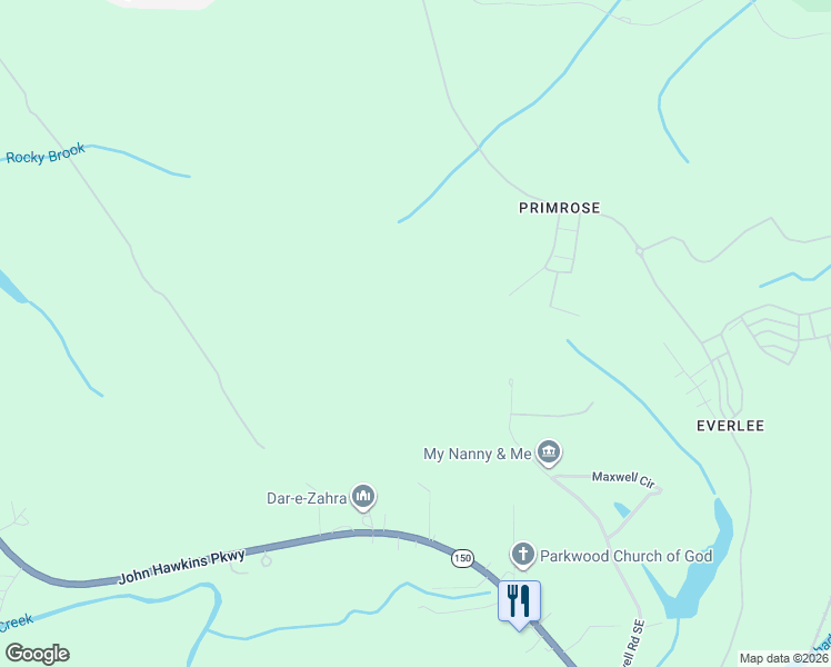 map of restaurants, bars, coffee shops, grocery stores, and more near 461 Maxwell Road Southeast in Bessemer